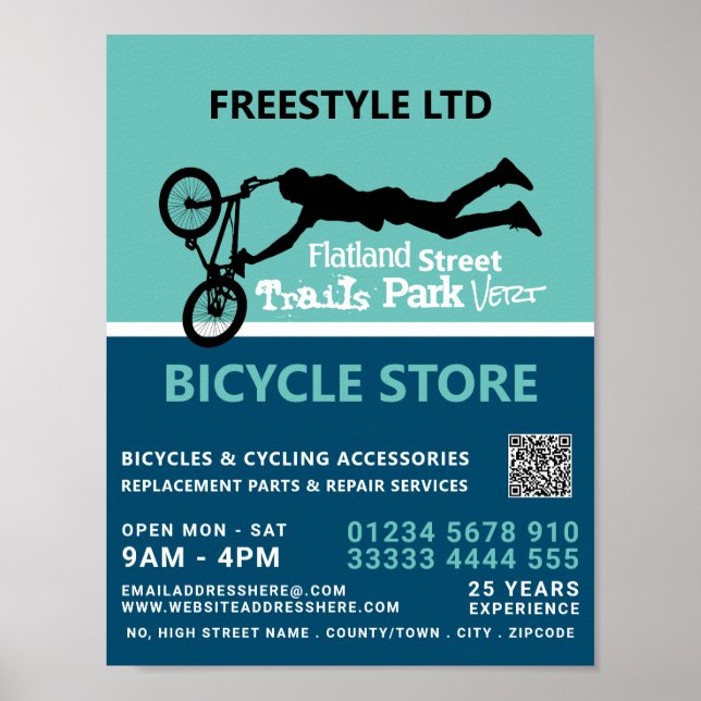 Freestyle Bike Motocross, Cycling Store Advert Poster (Framsidan)