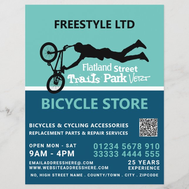 Freestyle Bike Motocross, Cycling Store Advert Reklamblad (Framsidan)