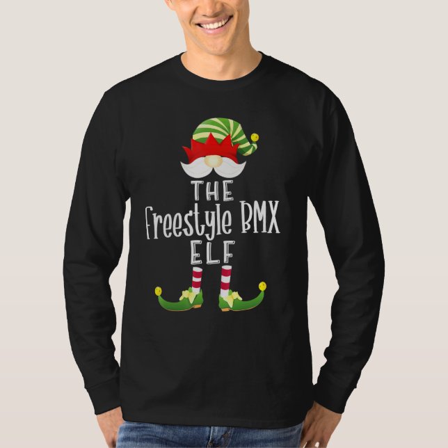 Freestyle Bmx Elf Group jul Pajama Party T Shirt (Framsida)