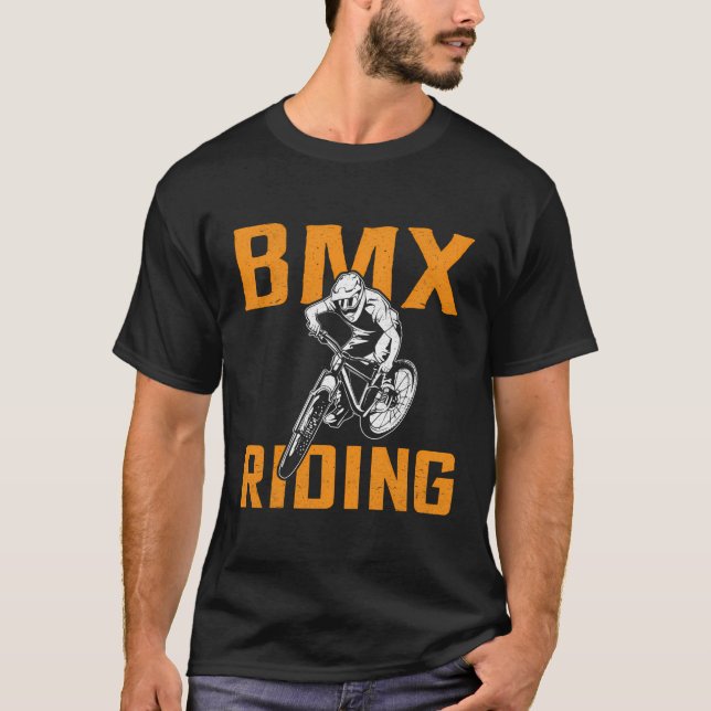 Freestyle Bmx Tävling Bike Gift för Vuxen Manar Bo T Shirt (Framsida)