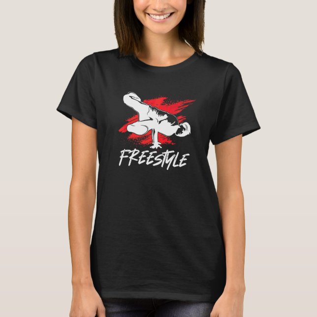 Freestyle Breakdance Breakddans B Boying Bboy Br T Shirt (Framsida)