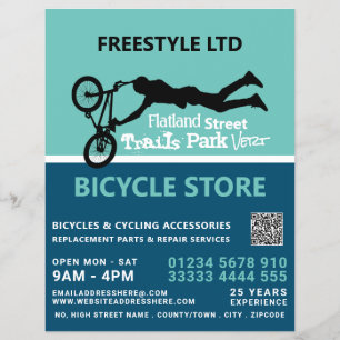 Freestyle cykel motocross, cykelbutik annons reklamblad