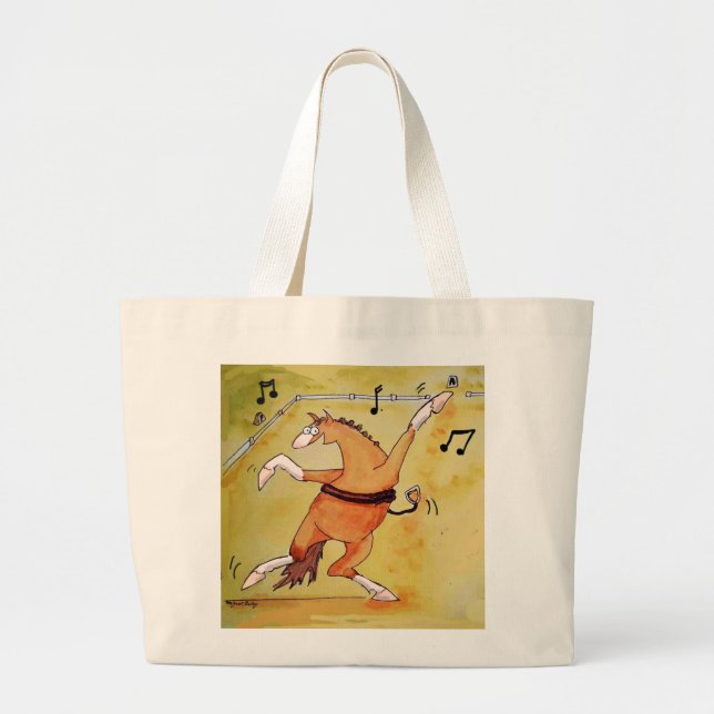 Freestyle Dressage Dancing Horse tote bag Jumbo Tygkasse (Framsidan)