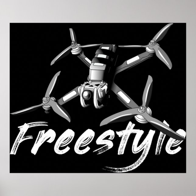 Freestyle drone fpv racer poster (Framsidan)