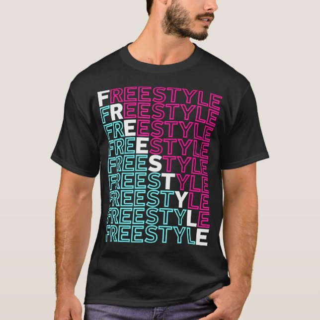 Freestyle Fullt Front 80S Electronic Dance Music T Shirt (Framsida)
