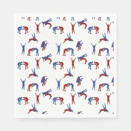 Freestyle Greco Roman Wrestling Mönster Pappersservett