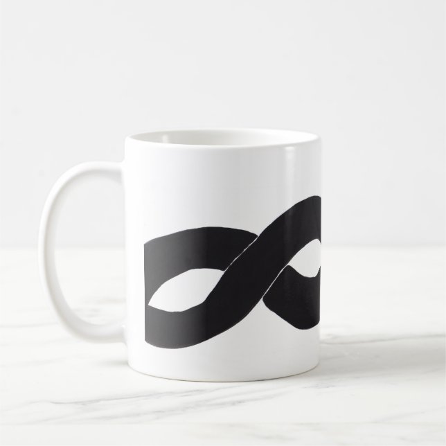 Freestyle Monochrome Looping Design Mugg (Vänster)