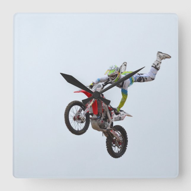 Freestyle Motocross Fyrkantig Klocka (Framsida)
