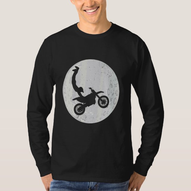 Freestyle Motocross Måne Fmx T Shirt (Framsida)