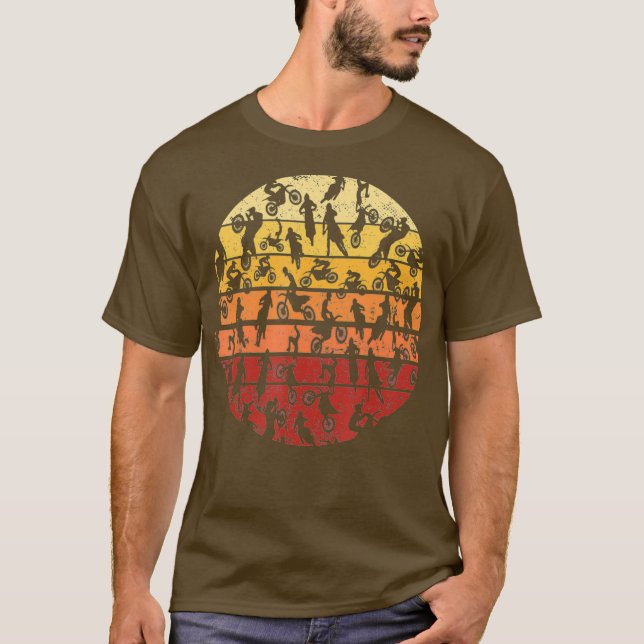 Freestyle Motocross Sunset Supercross Riding T Shirt (Framsida)
