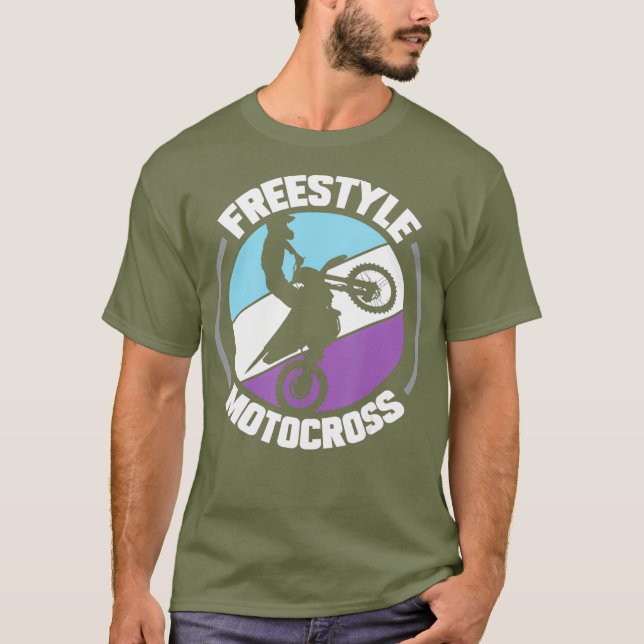 Freestyle Motocross Tävla Dirt Bike T Shirt (Framsida)