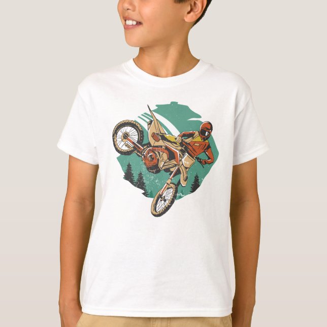 Freestyle Motorcycle Stunts FMX T Shirt (Framsida)