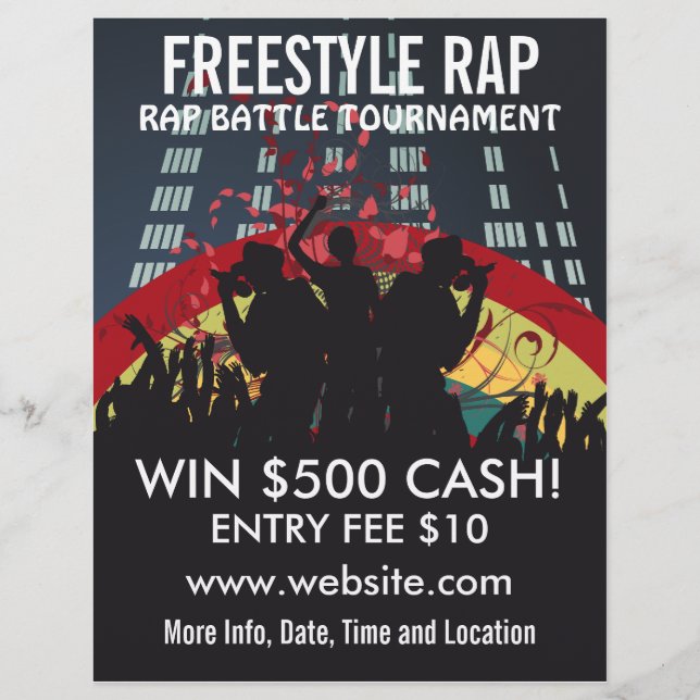 Freestyle Rap Battle Music Flyer (Framsidan)