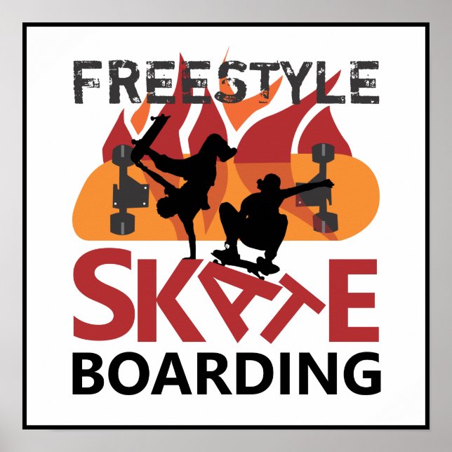 Freestyle Skateboarding Poster (Framsidan)