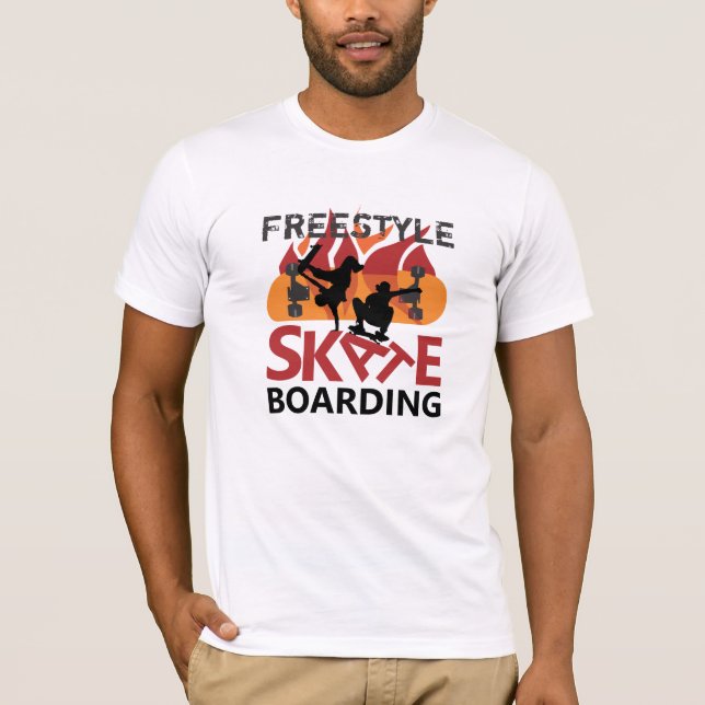 Freestyle Skateboarding T Shirt (Framsida)