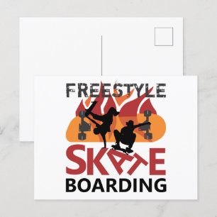 Freestyle Skateboarding Vykort