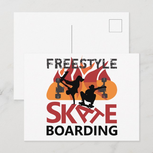 Freestyle Skateboarding Vykort (Fram/baksida)