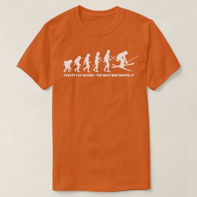 Freestyle Skier Evolution of Freestyle Skiing T Shirt (Design framsida)