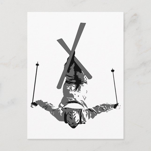 Freestyle Skiing Vykort (Framsida)