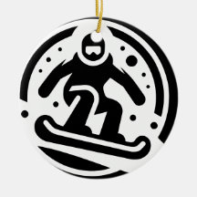 Freestyle Snowboarding Minimalist Black and White
