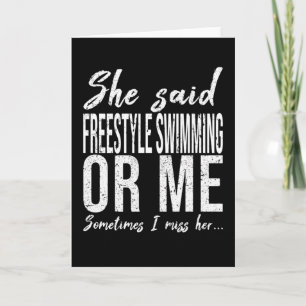 Freestyle Swimming-idén om en roligt gåva Kort