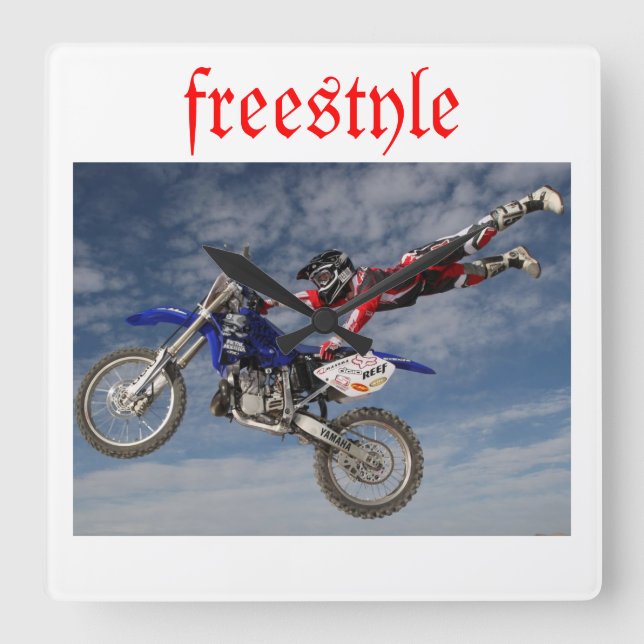 freestyle yamaha fyrkantig klocka (Framsida)