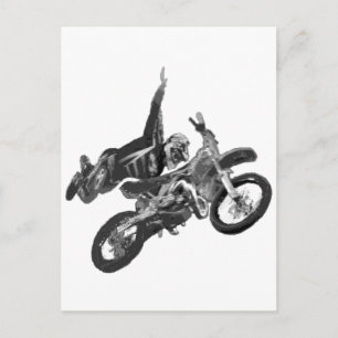 Freestyling med dirt-cykel vykort