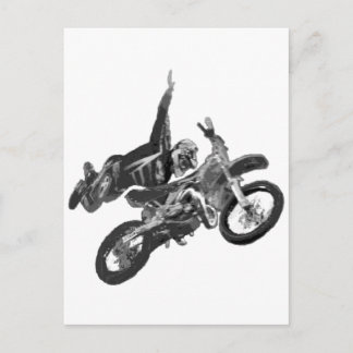 Freestyling med dirt-cykel vykort