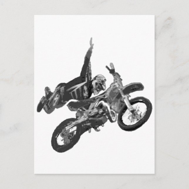 Freestyling med dirt-cykel vykort (Framsida)