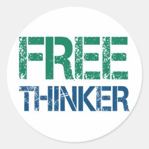 freethinker runt klistermärke