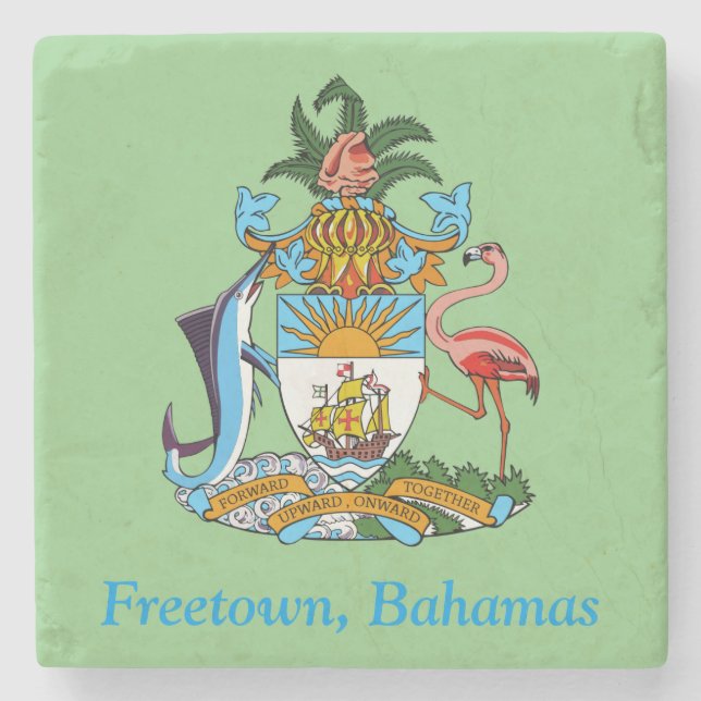 Freetown, Bahamas Frakt & Flamingo (Eleuthera) Stenunderlägg (Framsidan)