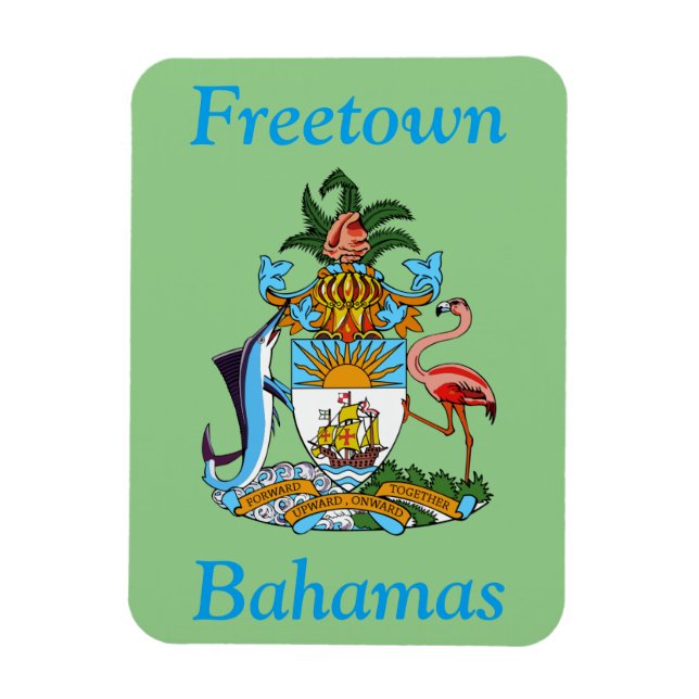 Freetown, Bahamas med Jacka av Arm (Eleuthera) Magnet (Vertikal)