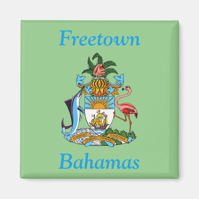Freetown, Bahamas med Jacka av Arm (Eleuthera) Magnet (Framsidan)