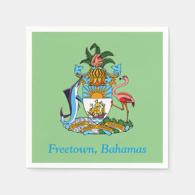 Freetown, Bahamas med Jacka av Arm (Eleuthera) Pappersservett (Framsidan)