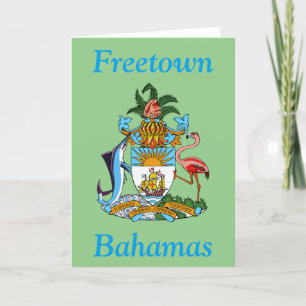 Freetown, Bahamas med Jacka av Arm (Eleuthera) Tack Kort
