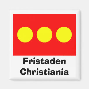 Freetown Christiania Flagga Magnet
