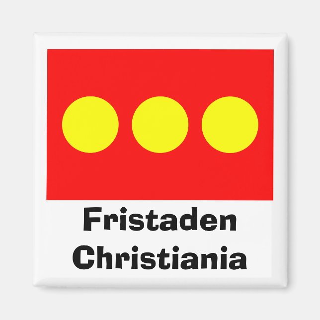 Freetown Christiania Flagga Magnet (Framsidan)
