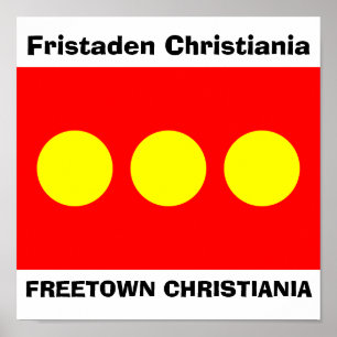 Freetown Christiania Flagga Poster