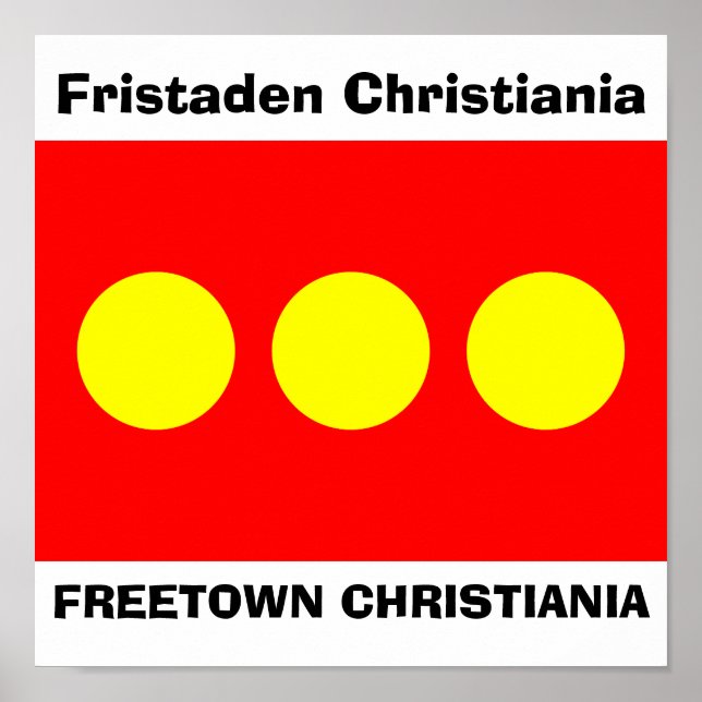 Freetown Christiania Flagga Poster (Framsidan)