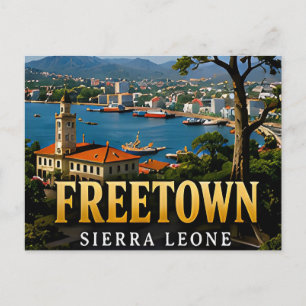 Freetowns hamn och Atlantens skönhet Vykort