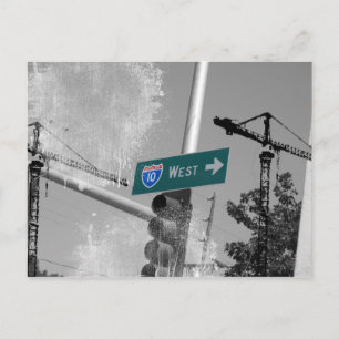 Freeway 10 Väster-tecken Vykort
