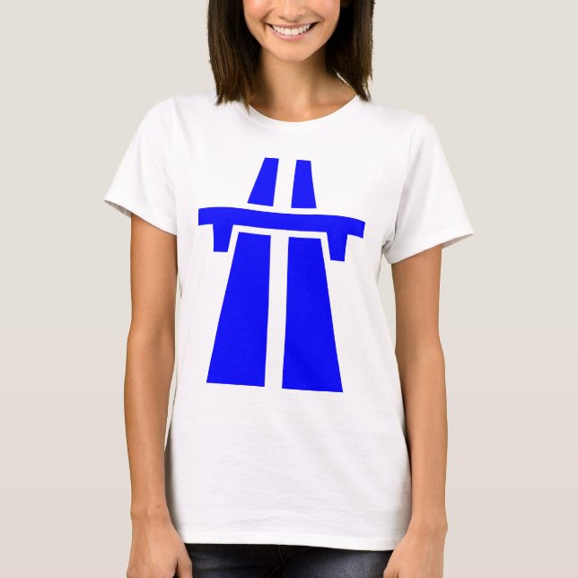 Freeway, Motorväg, Autobahn - Blue T-shirt (Framsida)