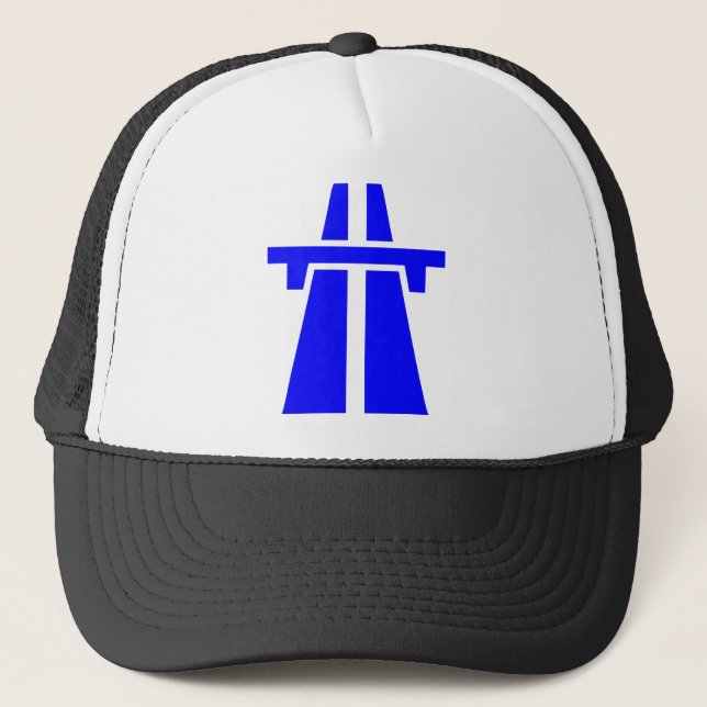 Freeway, Motorväg, Autobahn - Blue Truckerkeps (Framsida)