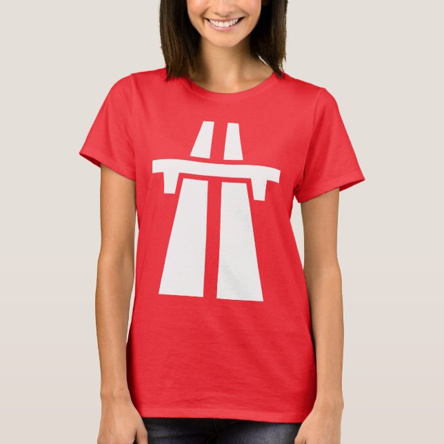 Freeway, Motorväg, Autobahn - White T-shirt (Framsida)