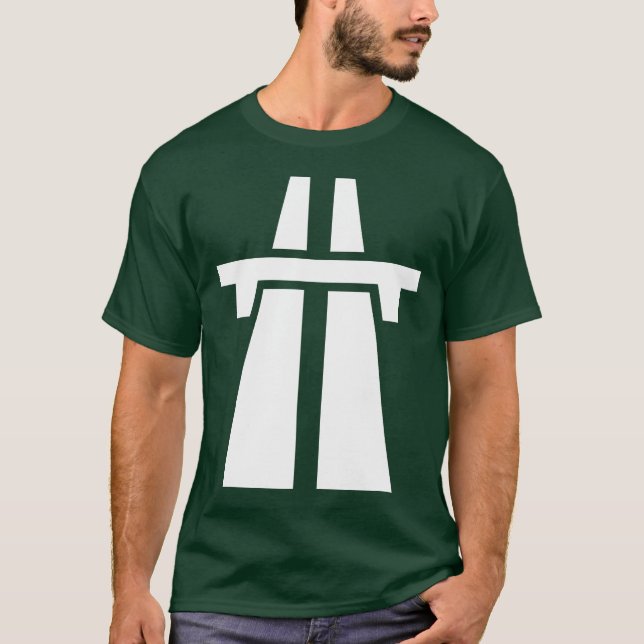 Freeway, Motorväg, Autobahn - White Tee (Framsida)