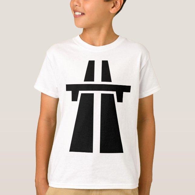 Freeway, Motorway, Autobahn - Black Tee (Framsida)