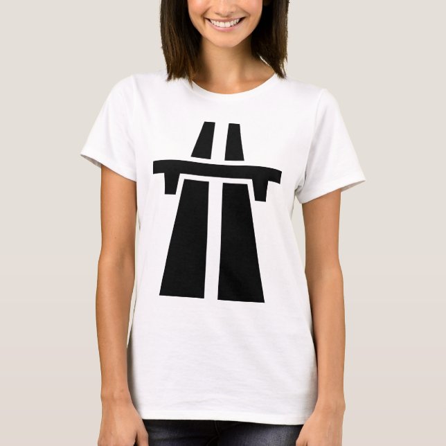 Freeway, Motorway, Autobahn - Black Tee (Framsida)