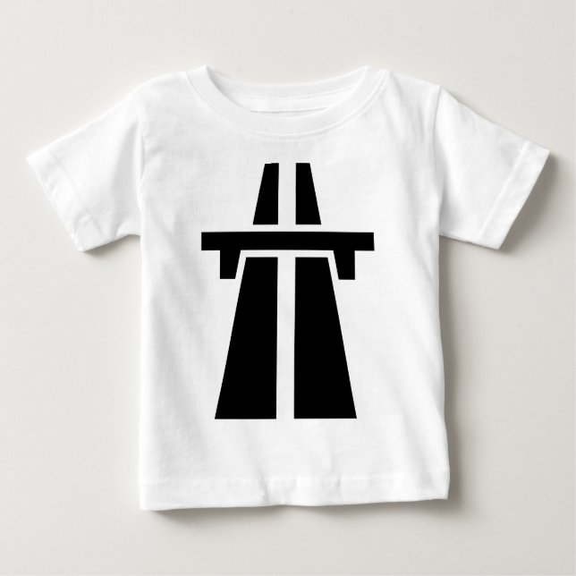 Freeway, Motorway, Autobahn - Black Tee Shirt (Framsida)