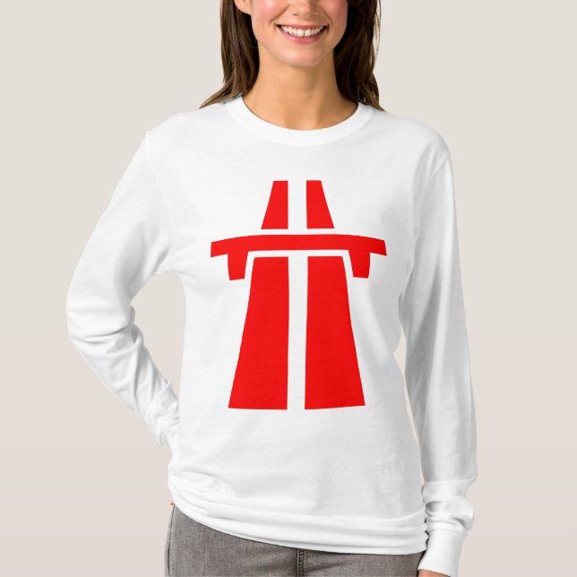 Freeway, Motorway, Autobahn - Red T Shirt (Framsida)
