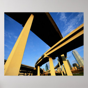 Freeway Overpass i Dallas Poster